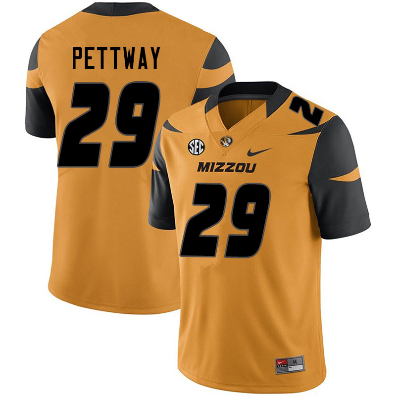 Men #29 Jamie Pettway Missouri Tigers College Football Jerseys Sale-Yellow